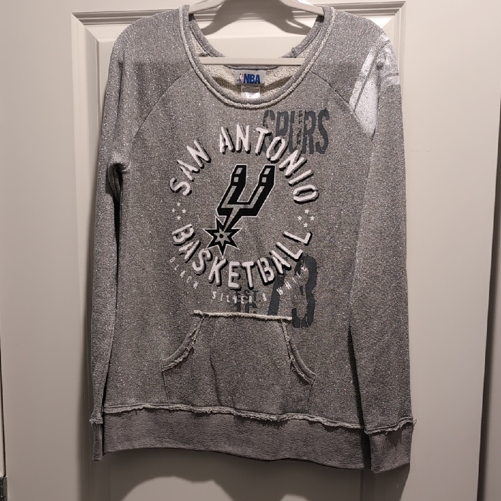 NBA San Antonio Spurs Women's Gray Crew Neck Sweater